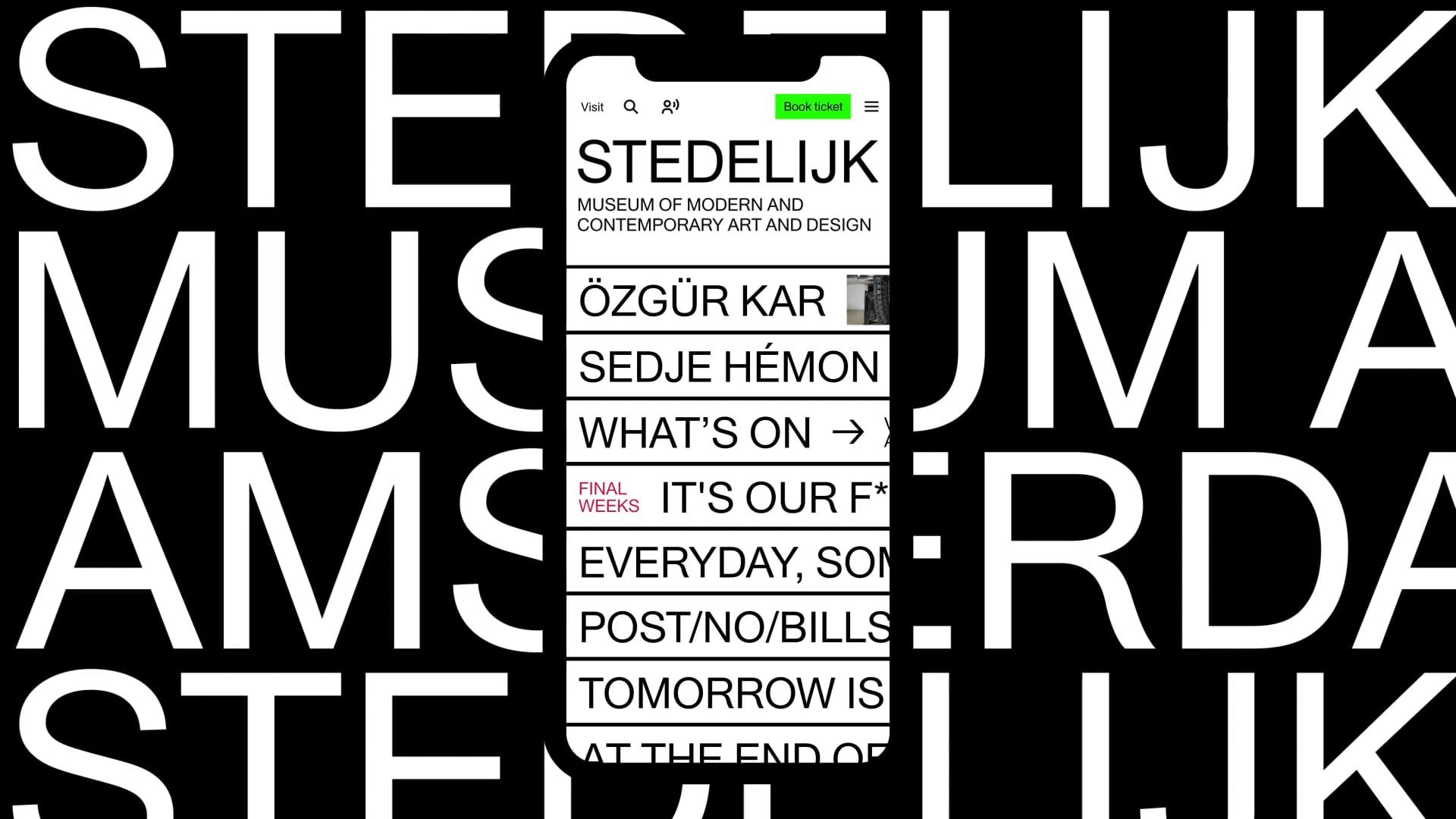 Stedelijk Museum Amsterdam mobile website thumbnail