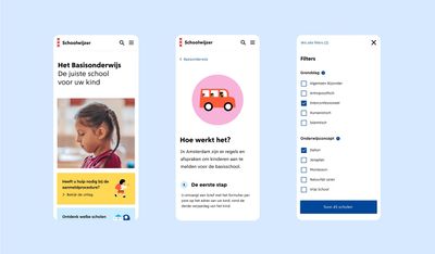 Screenshots van Schoolwijzer